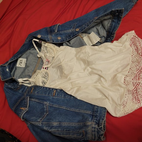 New La Senza White Lace Lingerie Slip Dress - Picture 3 of 4